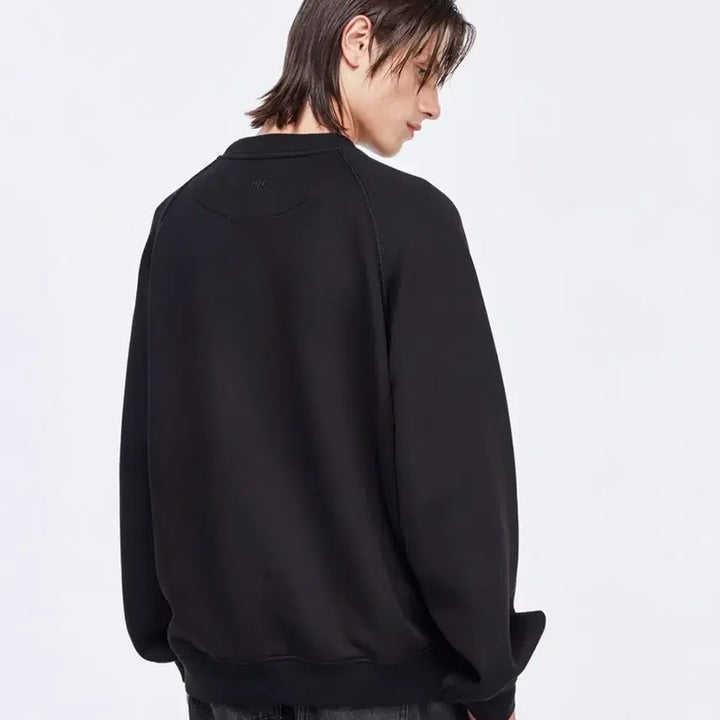 [BUNJANG] Songzio Zzero Hand Rope Crewneck Sweatshirt / 송지오 지제로 핸드로프 크루넥 블랙 - S 사이즈