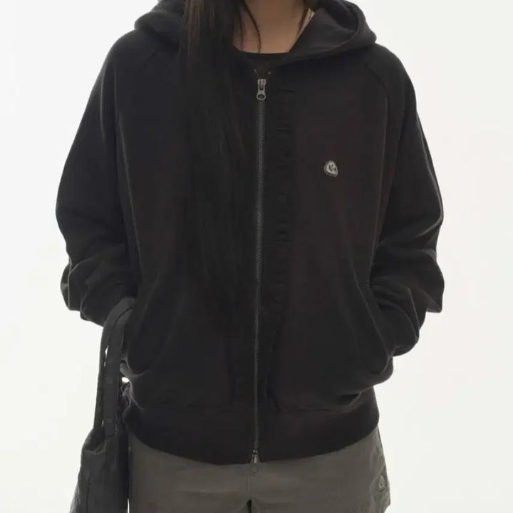 [BUNJANG] coyseio Ruffle Lace Hooded Zip-up Jacket Black / 코이세이오 coyseio 러플 레이스 후드집업 블랙