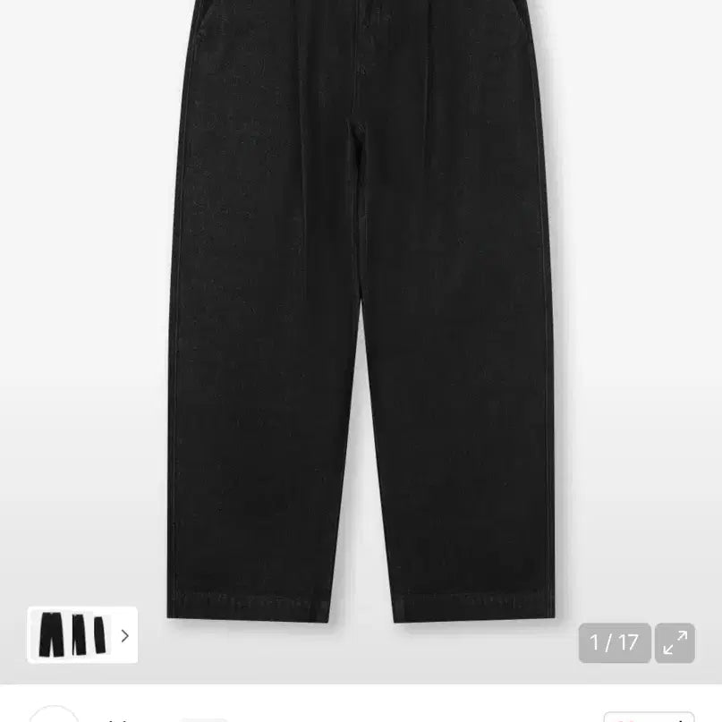 [BUNJANG] Beslow One Tuck Curved Jeans - Black / [30] 비슬로우 원 턱 커브드 진 - 블랙