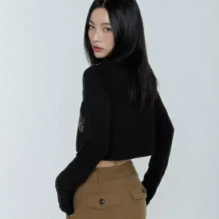[BUNJANG] Stylenanda T-shirt (Black, Ivory) / 스타일난다 티셔츠 (블랙,아이보리)