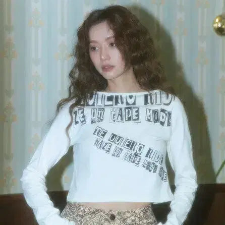 [BUNJANG] Stylenanda T-shirt (Black, Ivory) / 스타일난다 티셔츠 (블랙,아이보리)