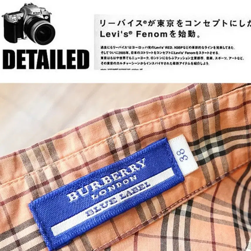 [BUNJANG] Burberry Blue Label Pink Nova Check Shirt / BURBERRY 버버리 블루라벨 핑크&amp;노바체크 남방