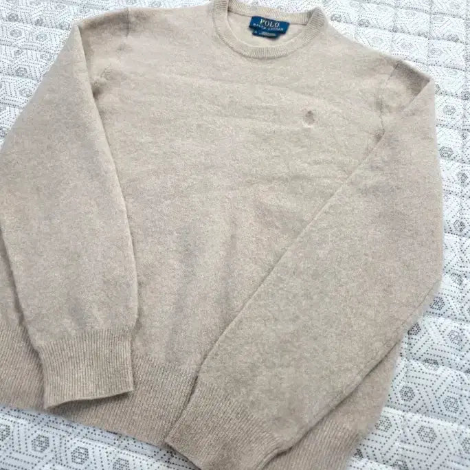 [BUNJANG] Polo Ralph Lauren Beige Knit Sweater / 폴로 랄프로렌 베이지 니트 ~55반