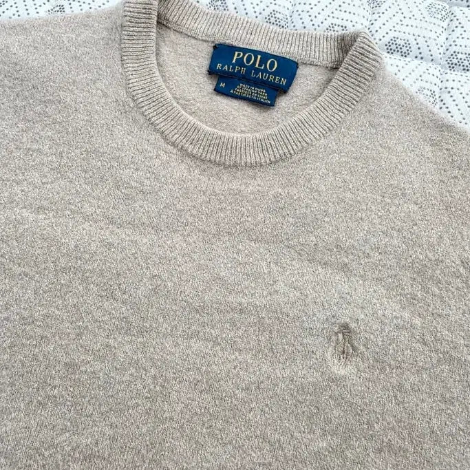 [BUNJANG] Polo Ralph Lauren Beige Knit Sweater / 폴로 랄프로렌 베이지 니트 ~55반