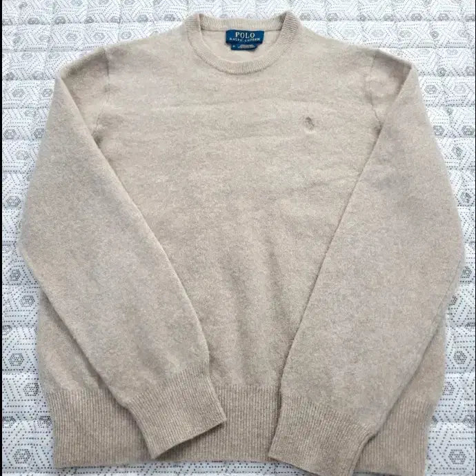 [BUNJANG] Polo Ralph Lauren Beige Knit Sweater / 폴로 랄프로렌 베이지 니트 ~55반
