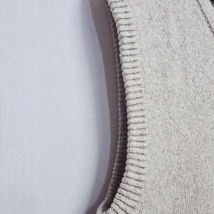 [BUNJANG] RE_L Beige V-neck Knit Vest / RE_L 리엘 브이넥 니트 조끼 베이지 FREE