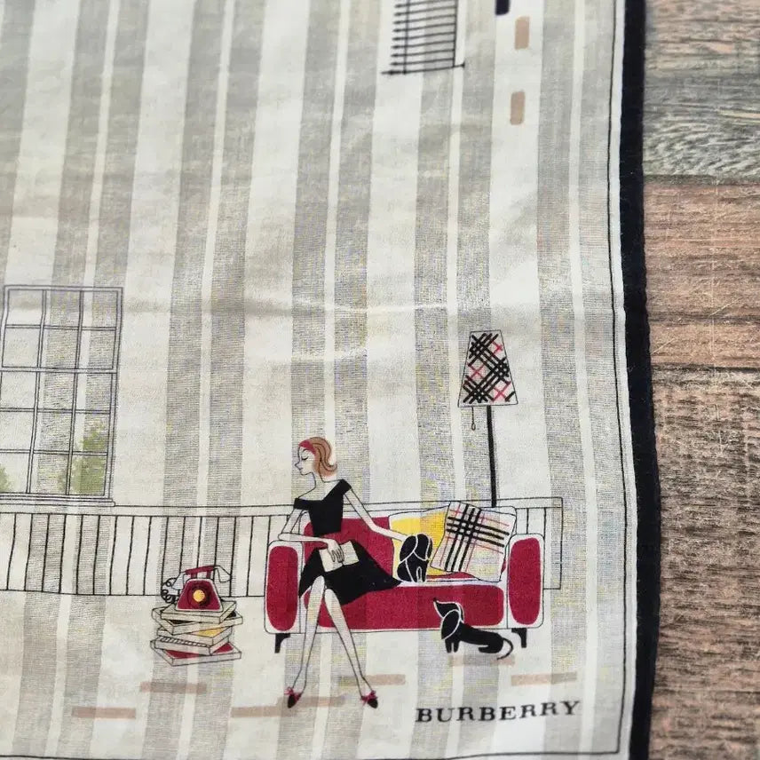 [BUNJANG] Burberry Vintage Pattern Handkerchief Scarf / 버버리 빈티지 스카프 패턴 손수건