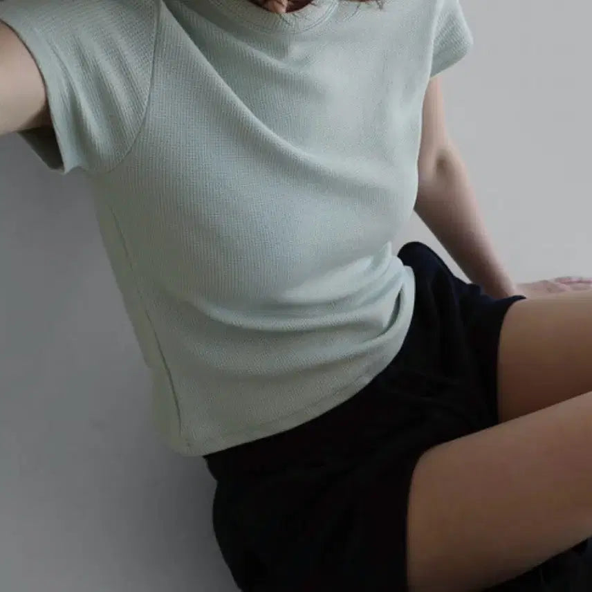 [BUNJANG] LAROOM Soda Waffle T-shirt / [by LAROOM] 소다와플티셔츠 민트,블랙