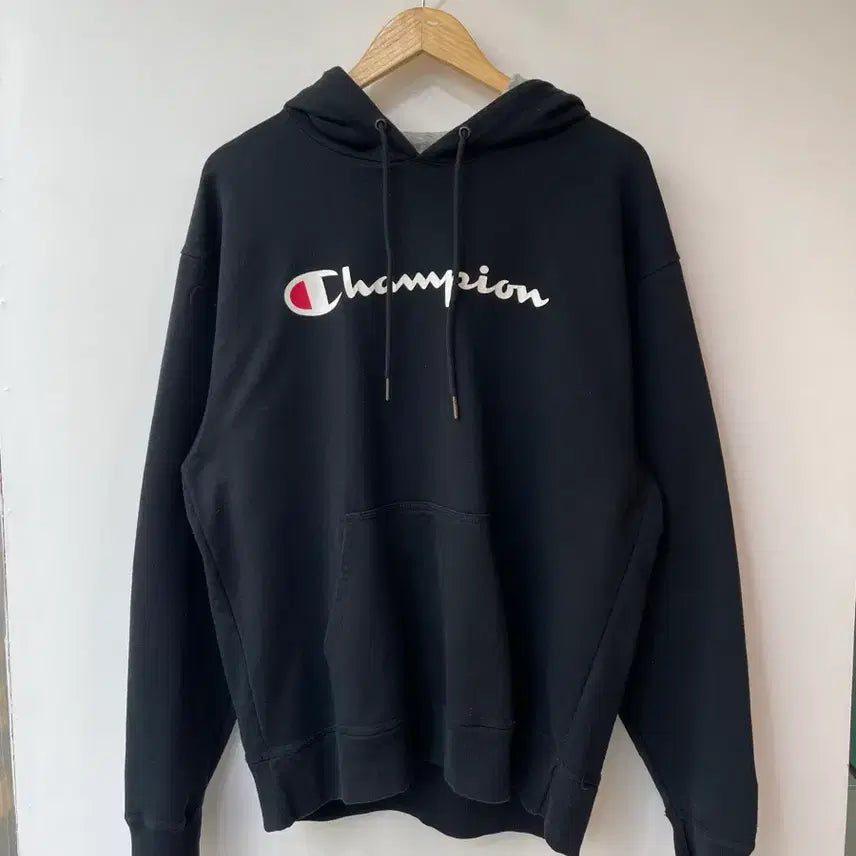[BUNJANG] Champion Black Hoodie XL / 챔피온 블랙 후드티셔츠 XL