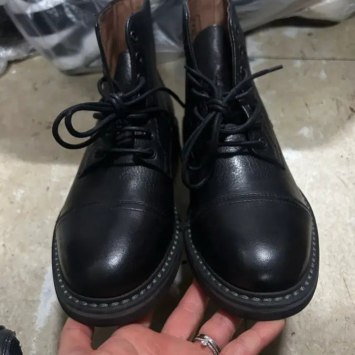 [BUNJANG] Giancarlo Modelli Handmade Leather Boots - Black (24.5cm) / 지안카를로모델리 수제화 워커 245cm 블랙