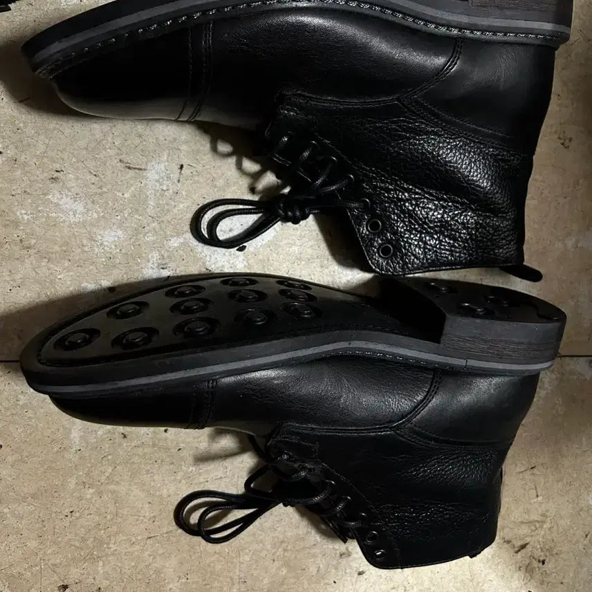 [BUNJANG] Giancarlo Modelli Handmade Leather Boots - Black (24.5cm) / 지안카를로모델리 수제화 워커 245cm 블랙