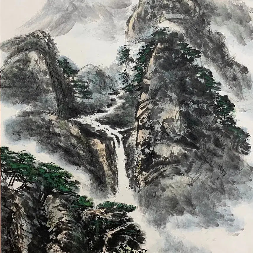 [BUNJANG] Nosan Yeo Young-goo Landscape Painting Scroll / 노산 여영구 산수화