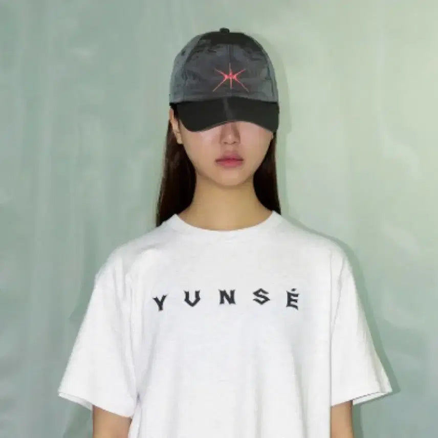[BUNJANG] YUNSE Nylon Baseball Cap - Grey Pink / 윤세 YUNSE 나일론 볼캡 그레이 핑크