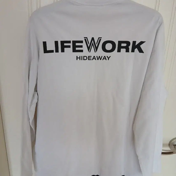 [BUNJANG] LifeWork White Long Sleeve T-Shirt Size 105 / LifeWork 라이프워크 흰색 긴팔티 105