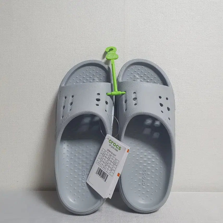 [BUNJANG] Crocs Off Grid Slide Light Grey Sandals / 크록스 오프 그리드 슬라이드 라이트그레이 250mm 새상품