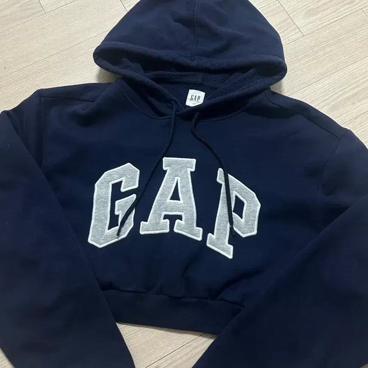 [BUNJANG] GAP Vintage Cropped Hoodie Navy / 재미삼아 빈티지 GAP 크롭 후드티 네이비