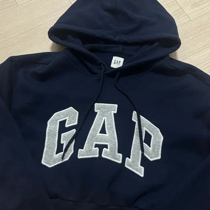 [BUNJANG] GAP Vintage Cropped Hoodie Navy / 재미삼아 빈티지 GAP 크롭 후드티 네이비