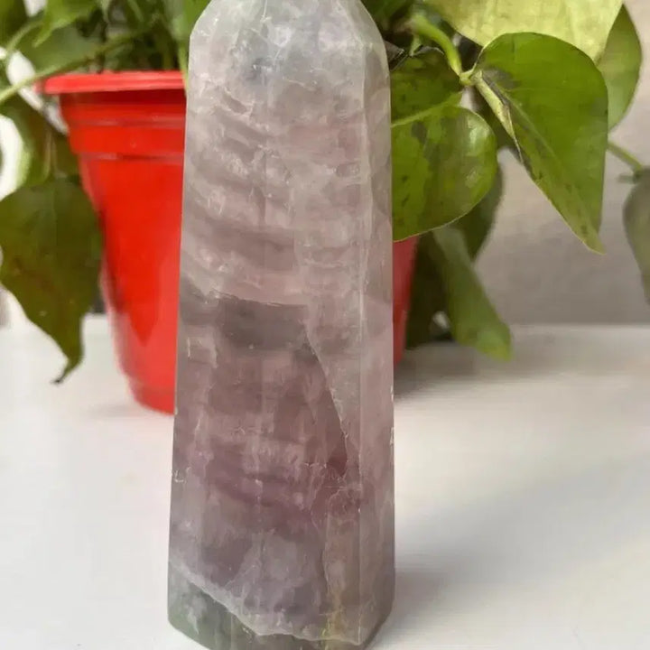 [BUNJANG] Large Amethyst Crystal Pillar (461g, 14.3cm) / 이벤트 대형 플루 자수 기둥 461g14.3cm
