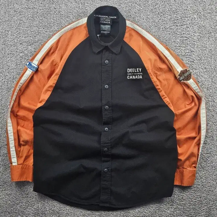 [BUNJANG] Harley-Davidson Dilly Canada Biker Shirt / 할리데이비슨 딜리 캐나다 바이커 셔츠 ( L추정 ) / 11464