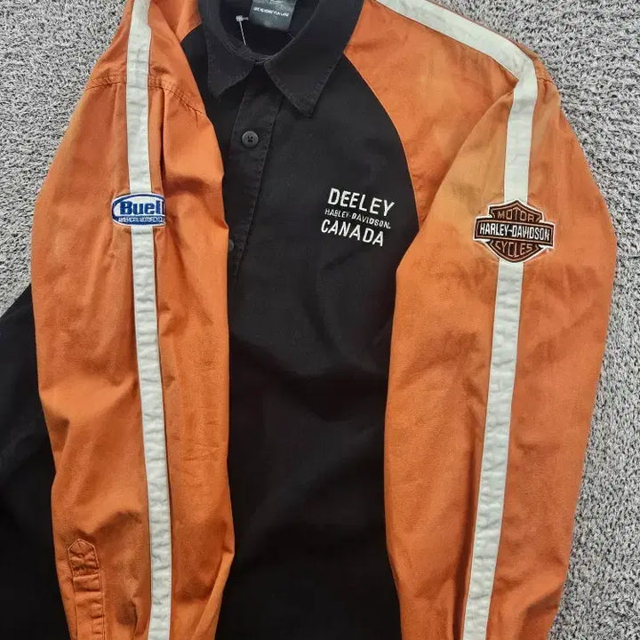 [BUNJANG] Harley-Davidson Dilly Canada Biker Shirt / 할리데이비슨 딜리 캐나다 바이커 셔츠 ( L추정 ) / 11464