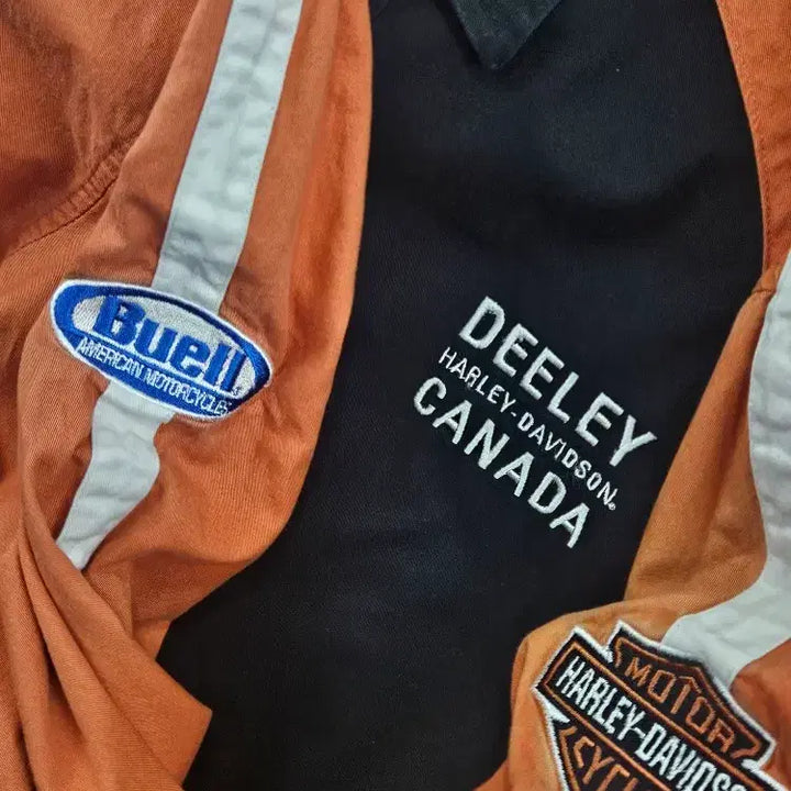 [BUNJANG] Harley-Davidson Dilly Canada Biker Shirt / 할리데이비슨 딜리 캐나다 바이커 셔츠 ( L추정 ) / 11464