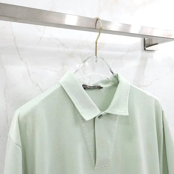 [BUNJANG] Loro Piana Open Polo Collar T-shirt / XXL / 로로피아나 오픈 폴로 카라티