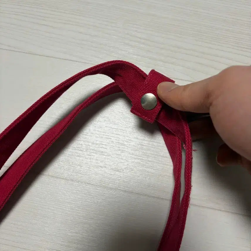 [BUNJANG] Musinsa Standard Red Canvas Tote Bag / 무탠다드 레드 토트백