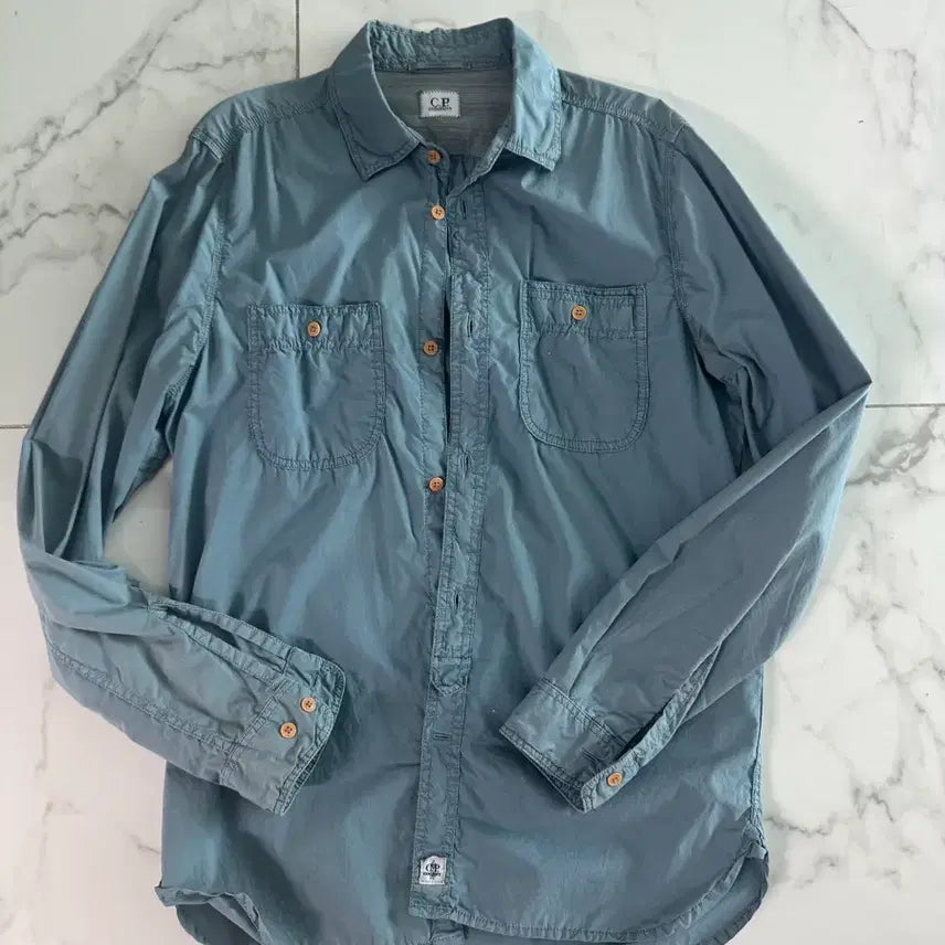 [SOLD OUT] C.P.컴퍼니 포켓 셔츠 블루 긴팔 95 m 매장판