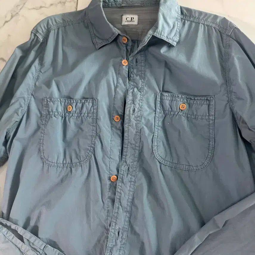 [SOLD OUT] C.P.컴퍼니 포켓 셔츠 블루 긴팔 95 m 매장판