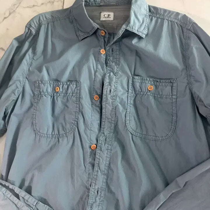 [SOLD OUT] C.P.컴퍼니 포켓 셔츠 블루 긴팔 95 m 매장판