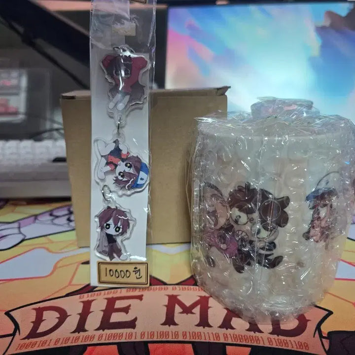 [BUNJANG] Gravity Falls Mug + Acrylic Keyring Set / 중력폭포 그래비티 폴즈 머그컵 + 대롱대롱 아크릴 키링 미애니 비공굿