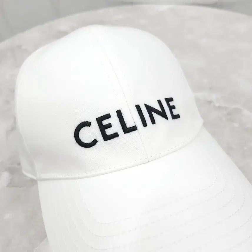 [BUNJANG] Celine Baseball Cap White / 셀린느 코튼 베이스볼 캡 화이트 2AUS9969P