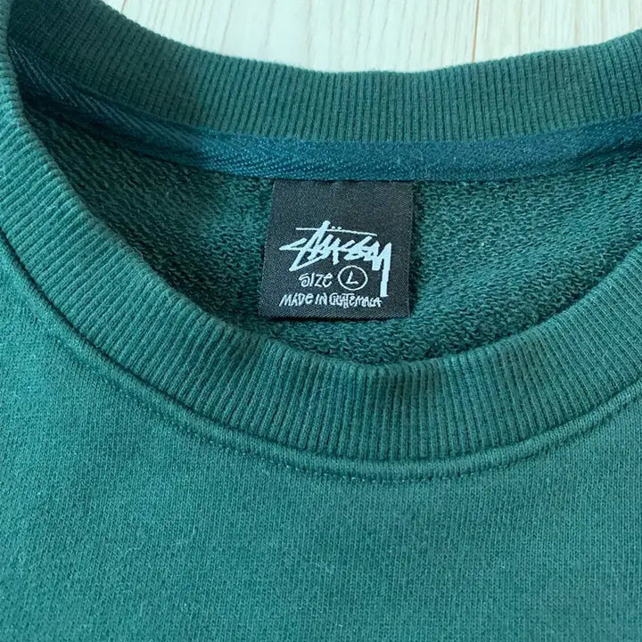 [BUNJANG] Stüssy Basic Crewneck Sweatshirt Forest Green / 스투시 베이직 크루넥 스웨트셔츠 포레스트