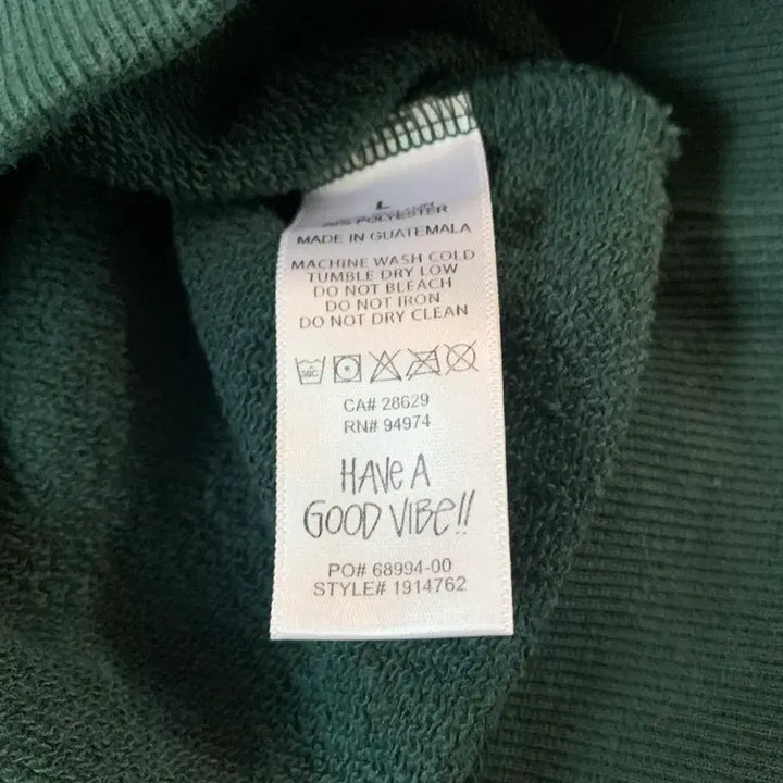 [BUNJANG] Stüssy Basic Crewneck Sweatshirt Forest Green / 스투시 베이직 크루넥 스웨트셔츠 포레스트