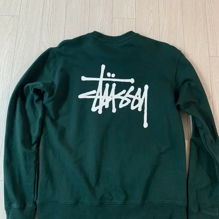 [BUNJANG] Stüssy Basic Crewneck Sweatshirt Forest Green / 스투시 베이직 크루넥 스웨트셔츠 포레스트