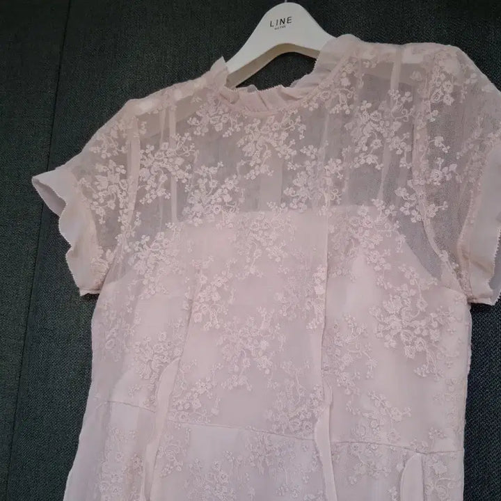 [BUNJANG] Embroidered Pink Dress / 새상품급)자수 원피스