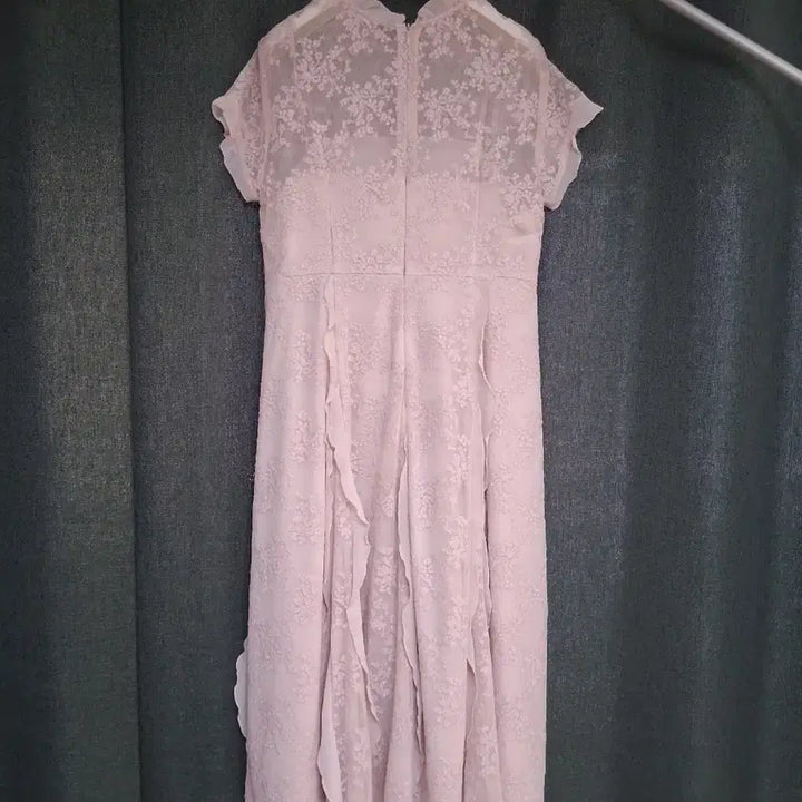 [BUNJANG] Embroidered Pink Dress / 새상품급)자수 원피스