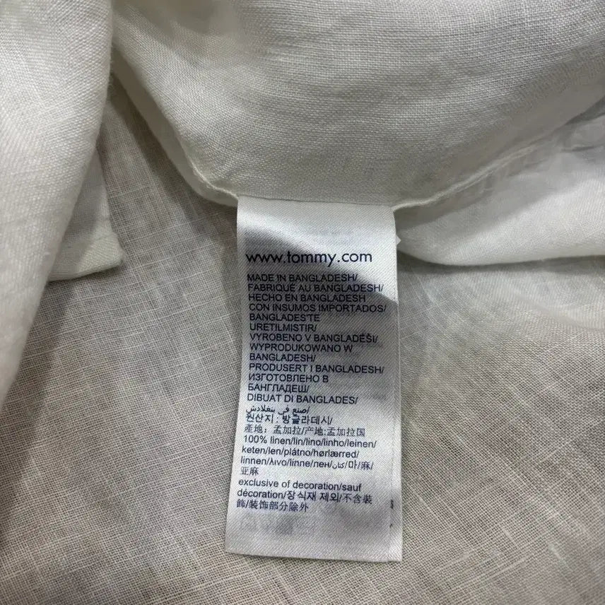 [BUNJANG] Tommy Hilfiger Linen Short Sleeve Shirt / 타미힐피거 반팔 셔츠 S(ns187 남방 린넨 반팔 티셔츠
