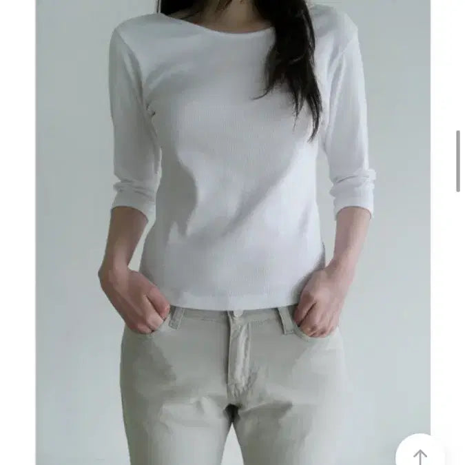 [SOLD OUT] 에프터먼데이 쿼터 보트넥 티셔트 화이트