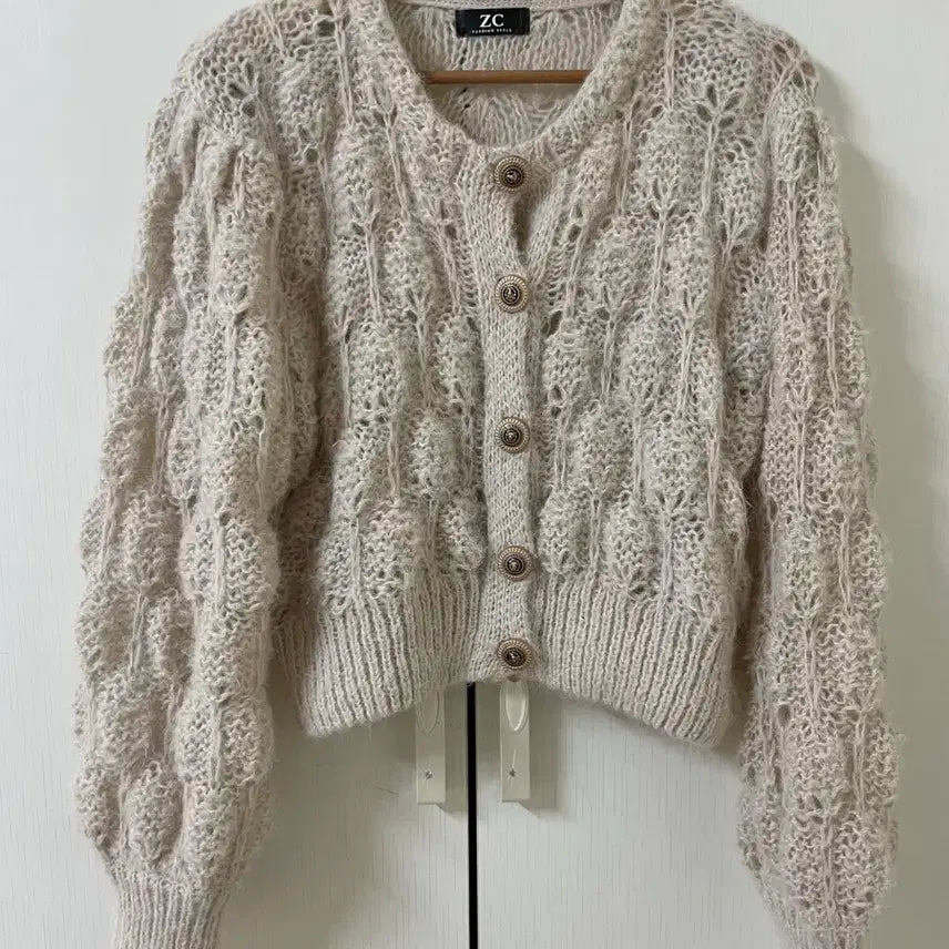 [BUNJANG] HM Beige Lace Cardigan / 코스 hm 가디건 시스루 레이스 베이지