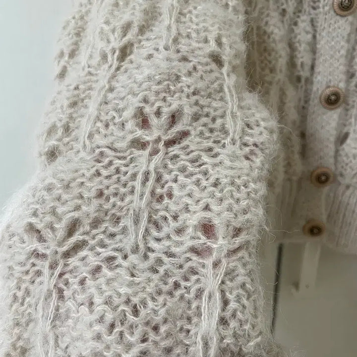 [BUNJANG] HM Beige Lace Cardigan / 코스 hm 가디건 시스루 레이스 베이지