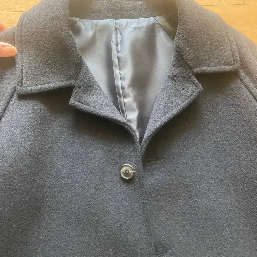 [BUNJANG] Basic House Single Coat Navy/Black / 베이직하우스 싱글 코트 100