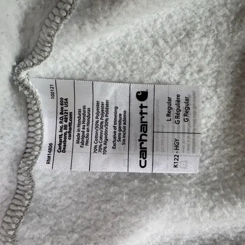 [BUNJANG] Carhartt Gray Hoodie Zip-up (L) / Carhartt 칼하트 후드 집업 그레이 온두라스 L사이즈