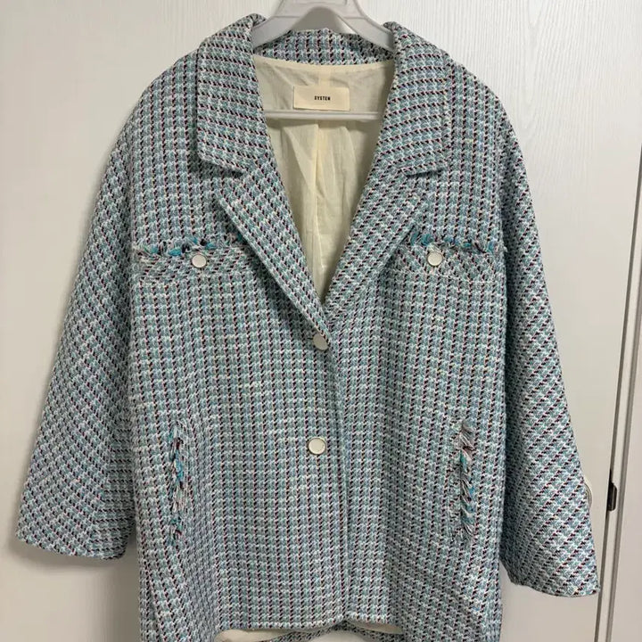[BUNJANG] SYSTEM Tweed Check Jacket / SYSTEM 트위드 체크 자켓 82-94-160