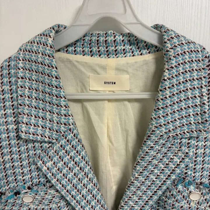 [BUNJANG] SYSTEM Tweed Check Jacket / SYSTEM 트위드 체크 자켓 82-94-160