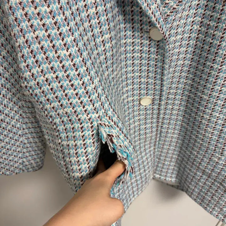 [BUNJANG] SYSTEM Tweed Check Jacket / SYSTEM 트위드 체크 자켓 82-94-160