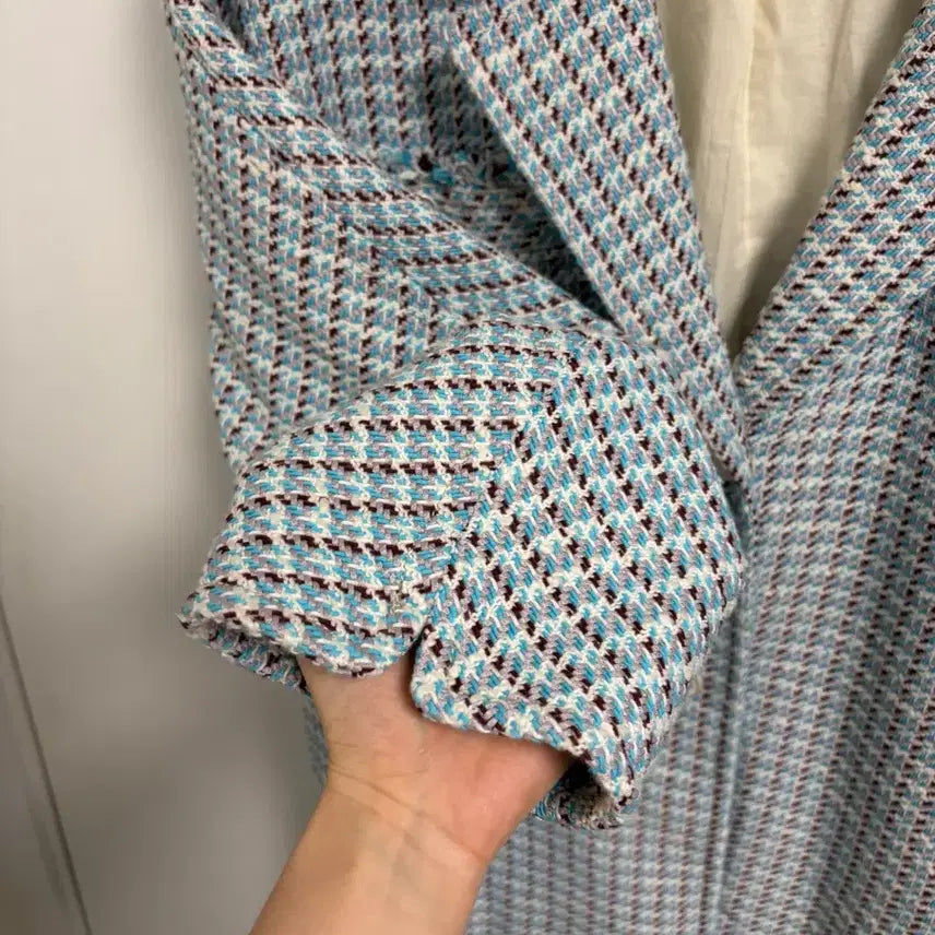 [BUNJANG] SYSTEM Tweed Check Jacket / SYSTEM 트위드 체크 자켓 82-94-160