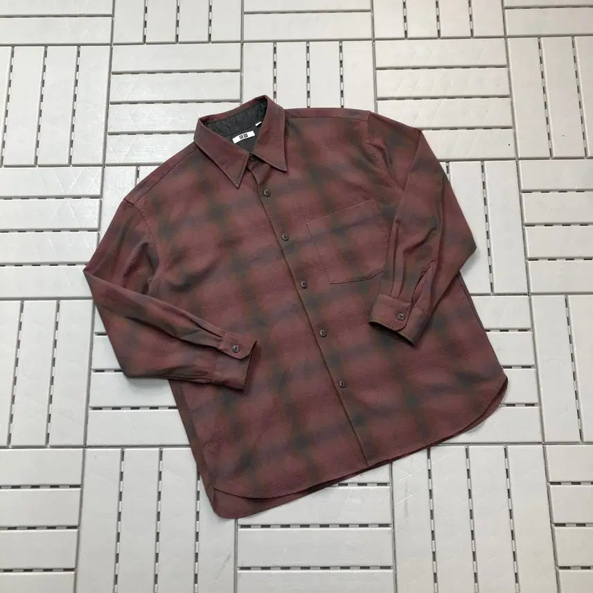 [BUNJANG] Uniqlo Work Check Shirt XL / [XL]유니클로 워크 체크 남방 0279