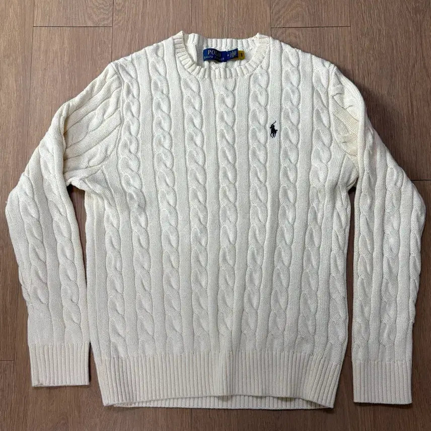 [BUNJANG] Polo Ralph Lauren Cable Knit Sweater / 폴로 랄프로렌 polo 니트 스웨터 크림 컬러 새상품