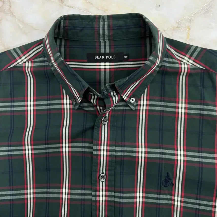 [SOLD OUT] 빈폴 타탄 체크 버튼다운 셔츠 100